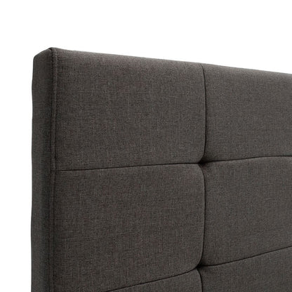 Κρεβάτι Roi pakoworld 160x200 ύφασμα ανθρακί + αποθηκευτικό χώρο