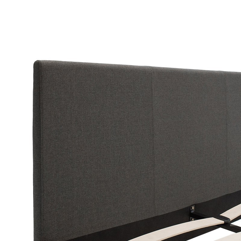 Κρεβάτι Nevil pakoworld 150x200 με ύφασμα χρώμα ανθρακί