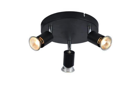 CCC 5215-3 BK ΣΠΟΤ ΟΡΟΦΗΣ 3/Φ ΜΑΥΡΟ 3ΧGU10