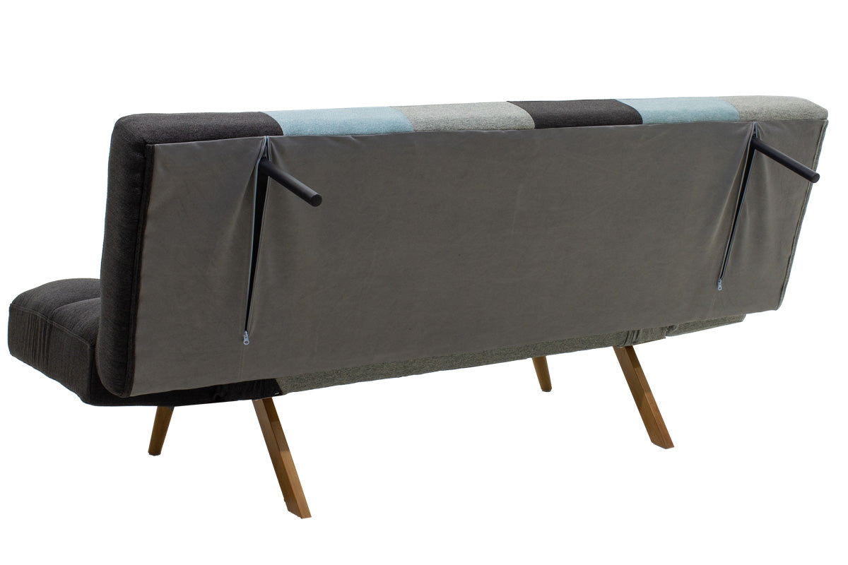 Καναπές - κρεβάτι 3θέσιος Freddo pakoworld με ύφασμα πολύχρωμο 182x81x84εκ