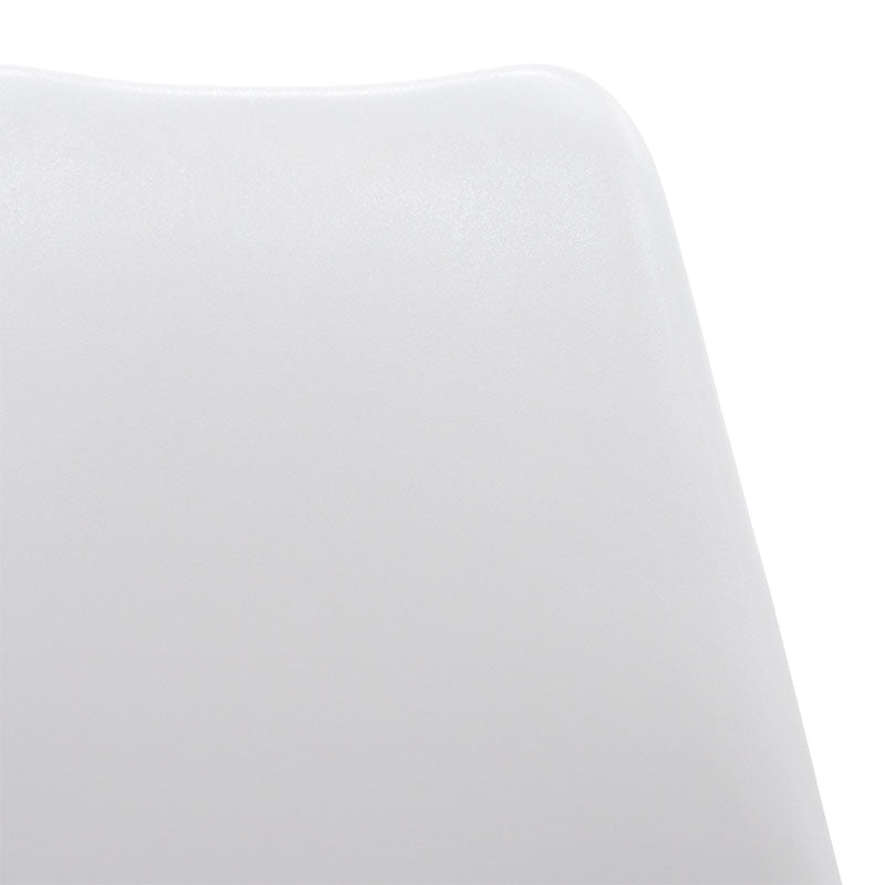 Καρέκλα Gaston pakoworld PP-PU λευκό-φυσικό πόδι 43x51x75εκ