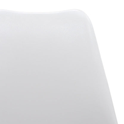 Καρέκλα Gaston pakoworld PP-PU λευκό-φυσικό πόδι 43x51x75εκ