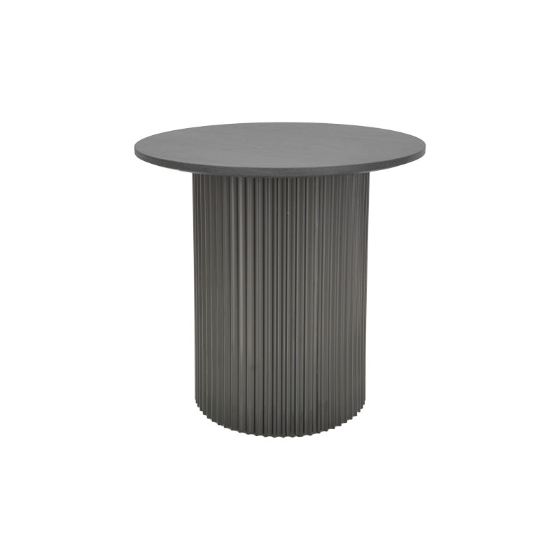 Βοηθητικό τραπέζι Dovel pakoworld mdf σε μαύρη απόχρωση Φ50x50εκ
