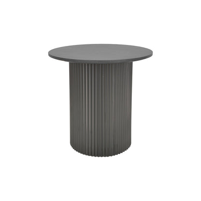 Βοηθητικό τραπέζι Dovel pakoworld mdf σε μαύρη απόχρωση Φ50x50εκ