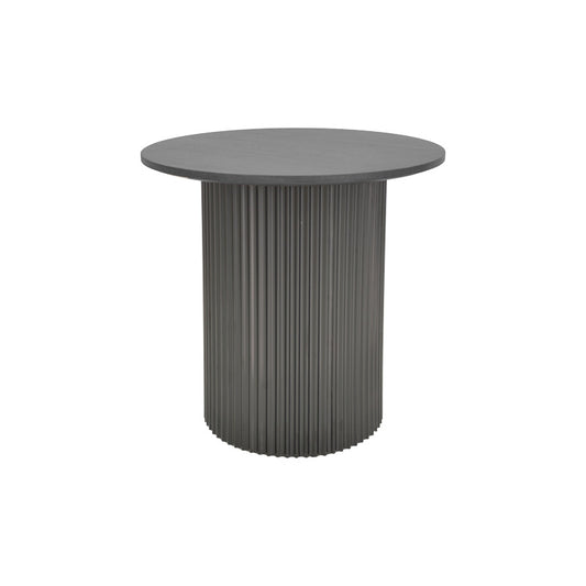 Βοηθητικό τραπέζι Dovel pakoworld mdf σε μαύρη απόχρωση Φ50x50εκ