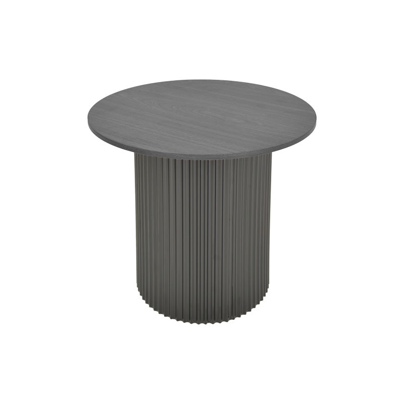 Βοηθητικό τραπέζι Dovel pakoworld mdf σε μαύρη απόχρωση Φ50x50εκ