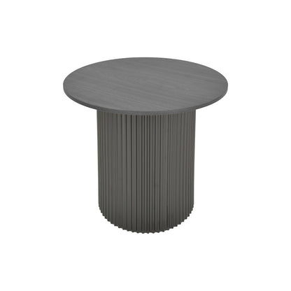 Βοηθητικό τραπέζι Dovel pakoworld mdf σε μαύρη απόχρωση Φ50x50εκ
