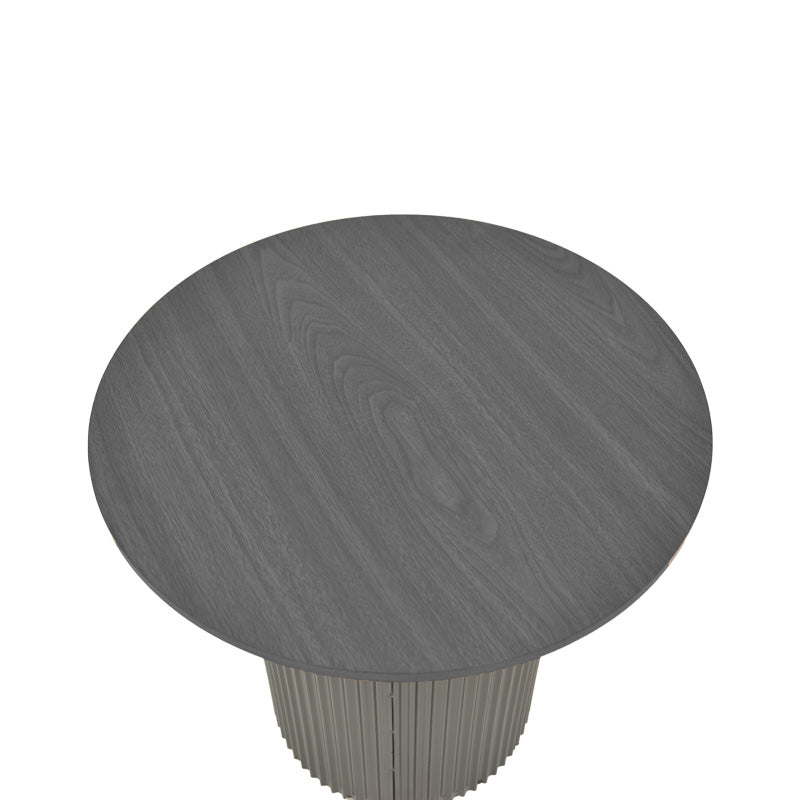 Βοηθητικό τραπέζι Dovel pakoworld mdf σε μαύρη απόχρωση Φ50x50εκ