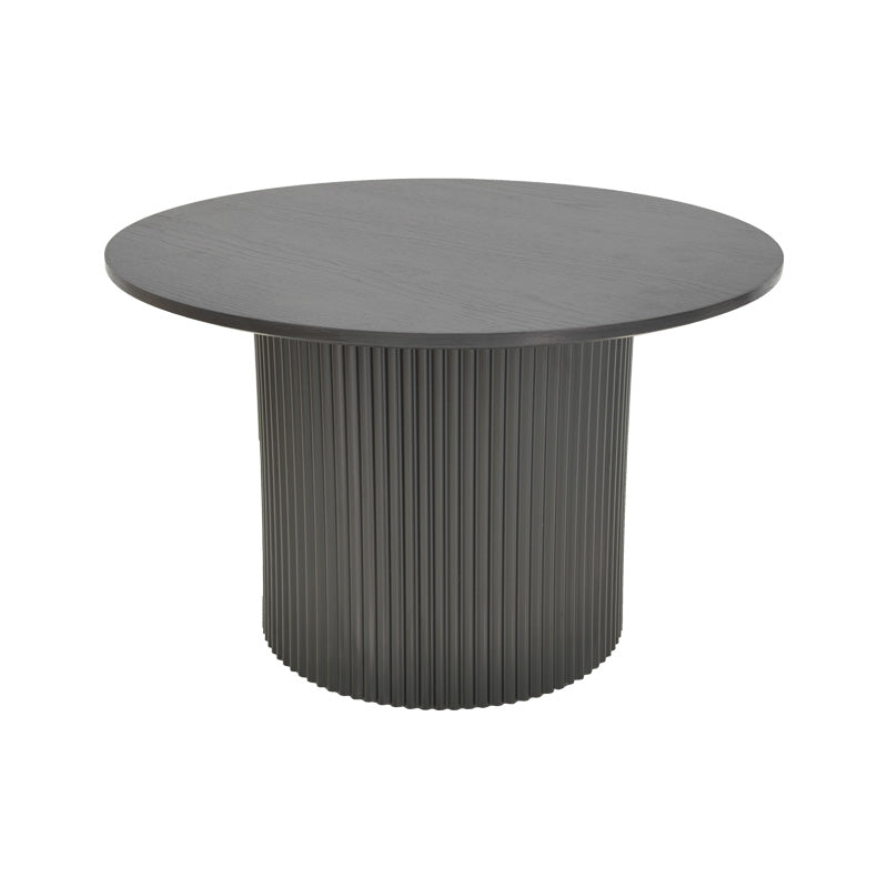 Τραπέζι σαλονιού Dovel pakoworld mdf σε μαύρη απόχρωση Φ70x45εκ
