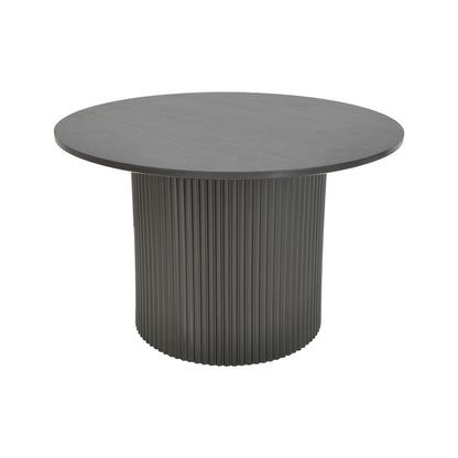 Τραπέζι σαλονιού Dovel pakoworld mdf σε μαύρη απόχρωση Φ70x45εκ