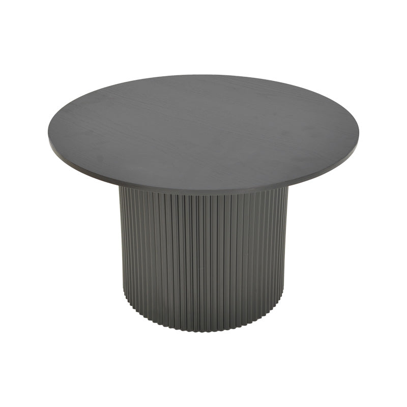 Τραπέζι σαλονιού Dovel pakoworld mdf σε μαύρη απόχρωση Φ70x45εκ