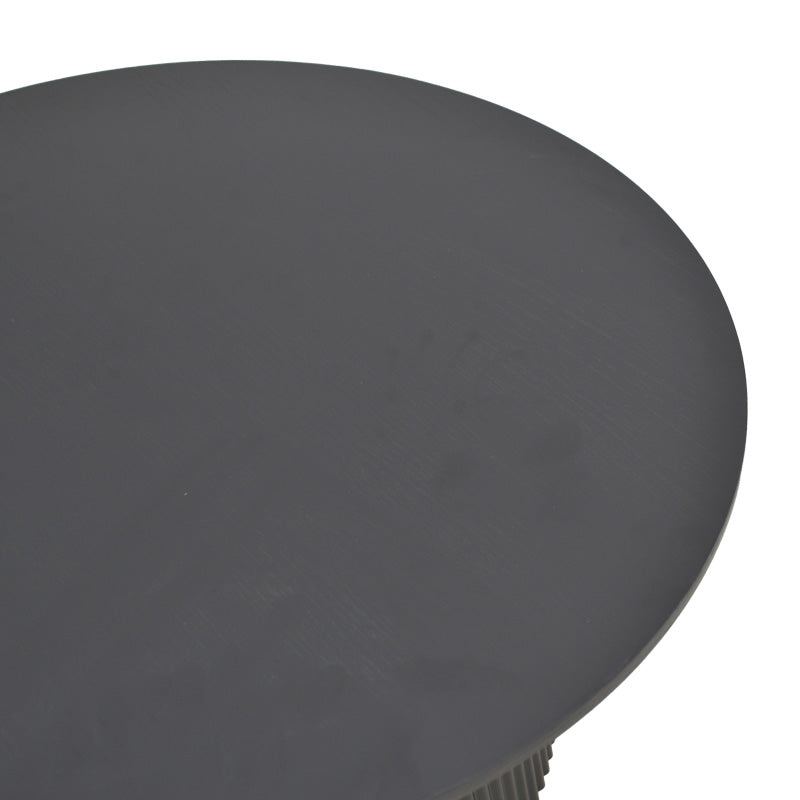 Τραπέζι σαλονιού Dovel pakoworld mdf σε μαύρη απόχρωση Φ70x45εκ