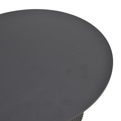 Τραπέζι σαλονιού Dovel pakoworld mdf σε μαύρη απόχρωση Φ70x45εκ