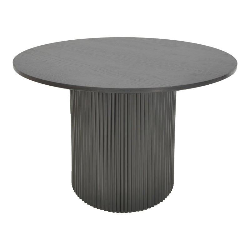 Τραπέζι Karulo pakoworld mdf σε μαύρη απόχρωση Φ120x76εκ