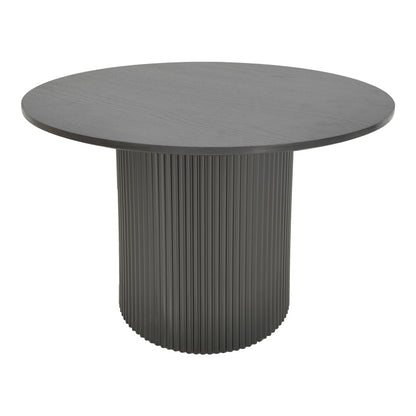 Τραπέζι Karulo pakoworld mdf σε μαύρη απόχρωση Φ120x76εκ