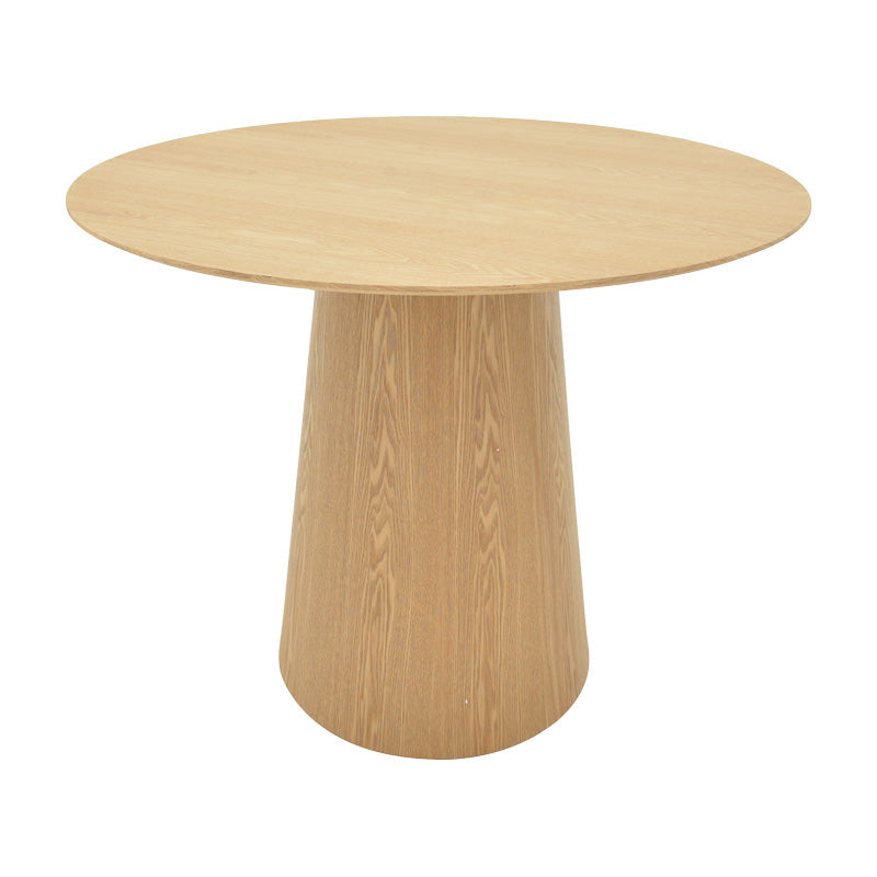 Tραπέζι Donda pakoworld mdf-μέταλλο sonoma Φ100x76εκ