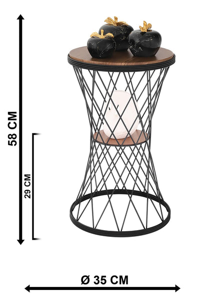 TBBT-12 ΒΟΗΘ. ΤΡΑΠΕΖΑΚΙ ΜΑΥΡΟ-ΞΥΛΟ ΣΧΔ. ΣΤΑΥΡΩΤΟ