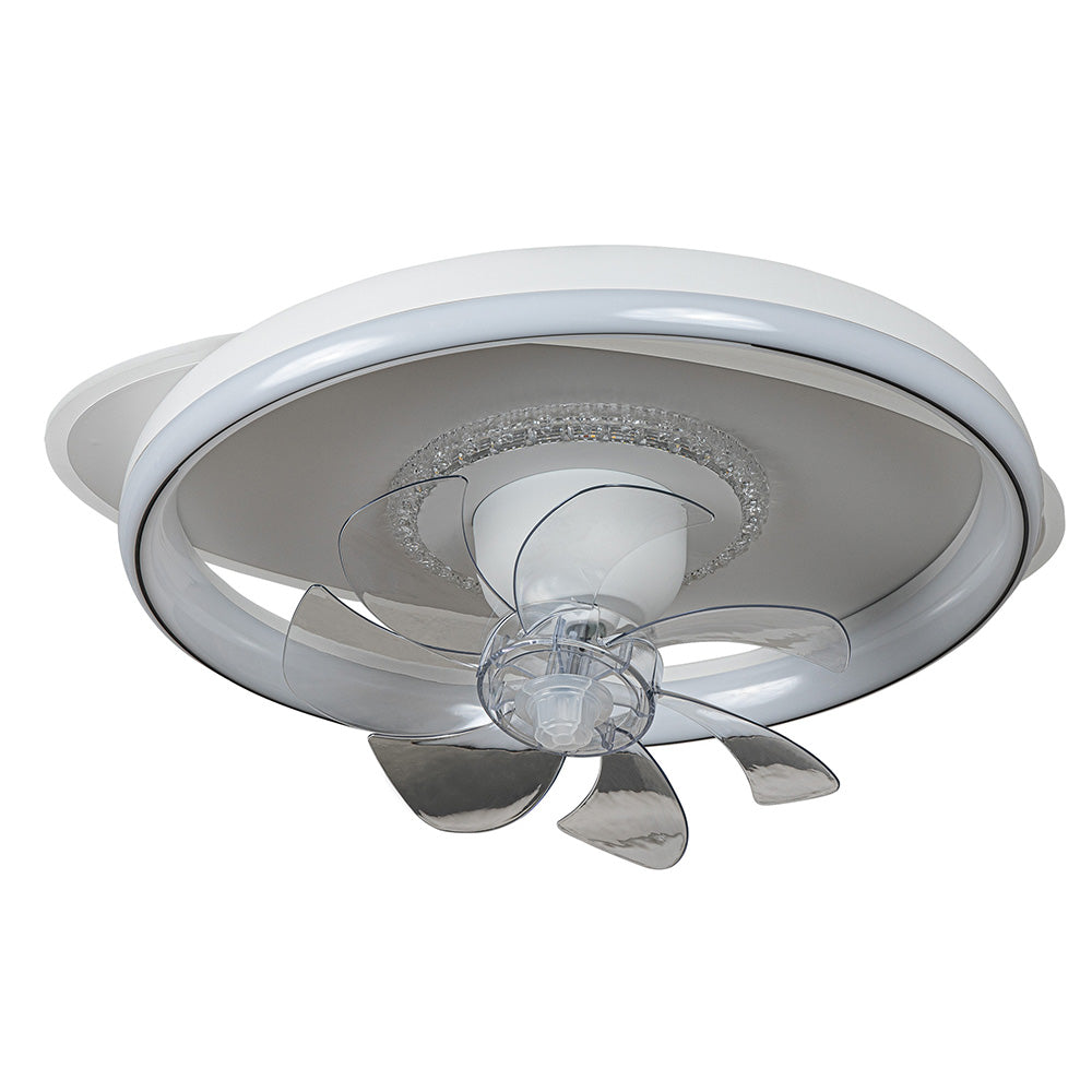 CFC 9502 WΗ ΑΝΕΜΙΣΤΗΡΑΣ ΟΒΑΛ+ ΚΥΚΛΟΣ ΟΡΟΦΗΣ ΜΕ LED ΦΩΤΙΣΜΟ 3COLORS+ CONTROL