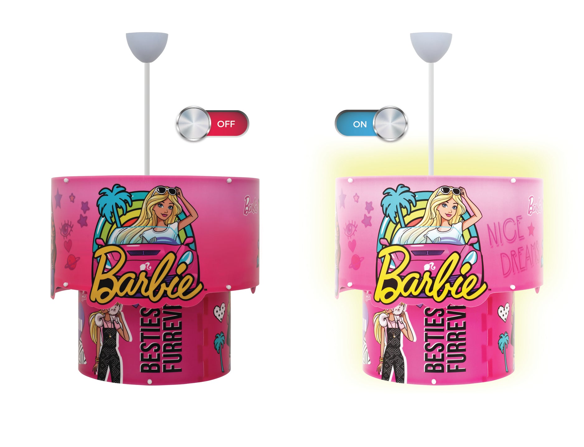 PDT 4352 B ΚΡΕΜ. 1/Φ 3D ΔΙΠΛΟ ΠΑΙΔΙΚΟ BARBIE 1ΧΕ27