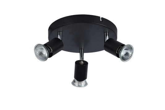 CCC 5215-3 BK ΣΠΟΤ ΟΡΟΦΗΣ 3/Φ ΜΑΥΡΟ 3ΧGU10