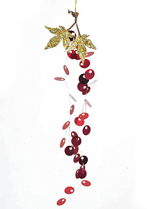 Χριστουγεννιάτικο Στολίδι με Κόκκινες Παγιέτες 30cm