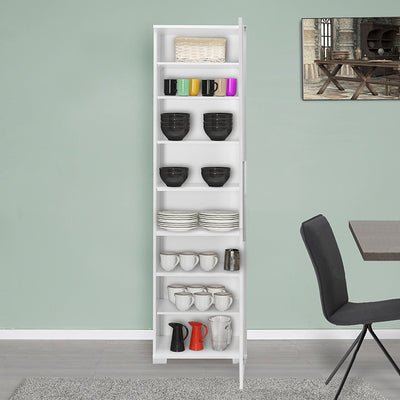 Στήλη Diamond1 pakoworld λευκό gloss 50x35x187εκ