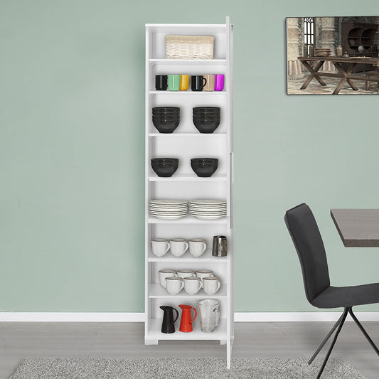 Στήλη Diamond1 pakoworld λευκό gloss 50x35x187εκ