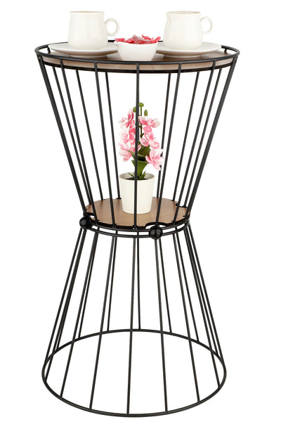 TBBT-16 ΒΚ ΤΡΑΠΕΖΑΚΙ ΒΟΗΘΗΤΙΚΟ ΜΕΤΑΛΛΙΚΟ ΜΑΥΡΟ ΜΕ ΚΑΠΑΚΙ ΞΥΛΙΝΟ ΚΑΡΥΔΙΑ