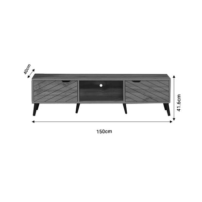 Έπιπλο τηλεόρασης Thelma pakoworld oak μελαμίνης 150x40x41.6εκ