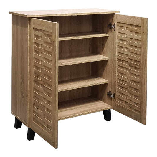 Παπουτσοθήκη-ντουλάπι Mantam pakoworld 12 ζεύγων sonoma 78x34x87εκ