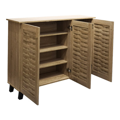 Παπουτσοθήκη-ντουλάπι Mantam pakoworld 16 ζεύγων sonoma 115.5x34x87εκ