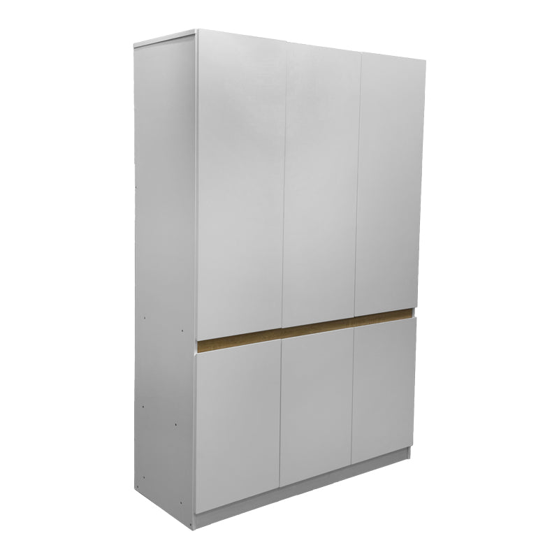 Ντουλάπα τρίφυλλη Merzia pakoworld sonoma-λευκό 120x46.5x183εκ