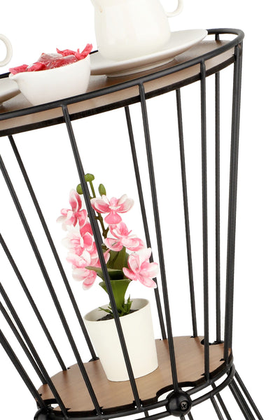 TBBT-16 ΒΚ ΤΡΑΠΕΖΑΚΙ ΒΟΗΘΗΤΙΚΟ ΜΕΤΑΛΛΙΚΟ ΜΑΥΡΟ ΜΕ ΚΑΠΑΚΙ ΞΥΛΙΝΟ ΚΑΡΥΔΙΑ