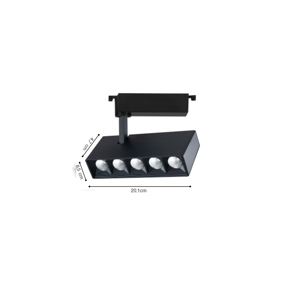 InLight Σποτ 20W μονοφασικής ράγας σε μαύρο χρώμα (T1-05800-Black )