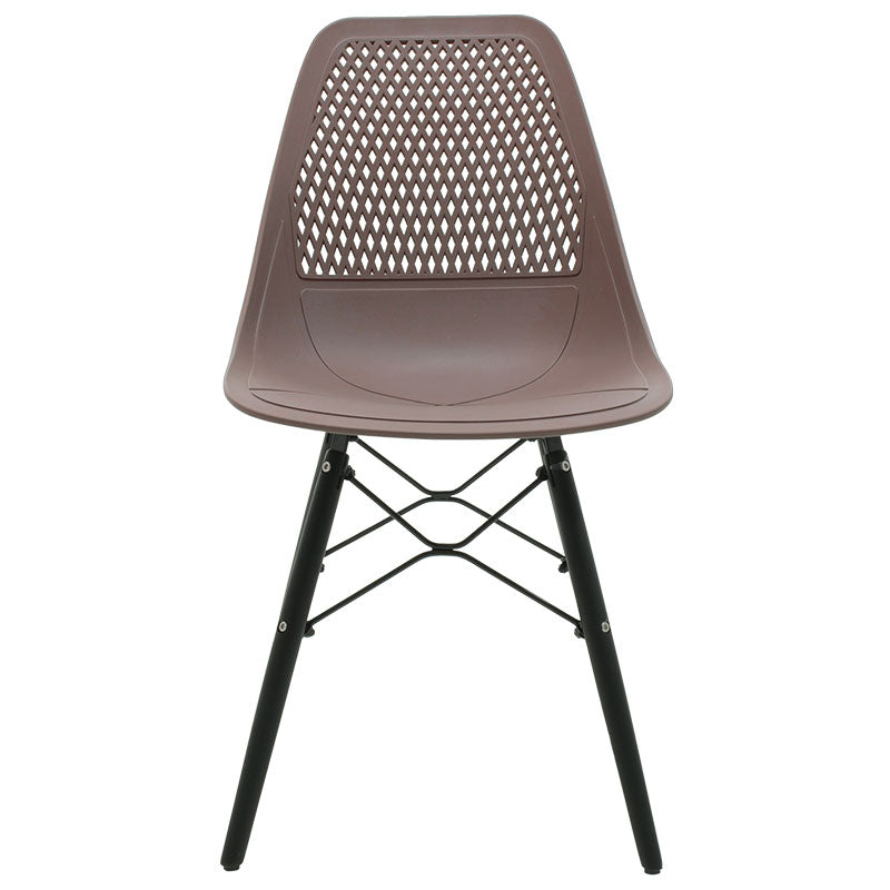 Καρέκλα Ninja pakoworld PP μόκα-μαύρο πόδι