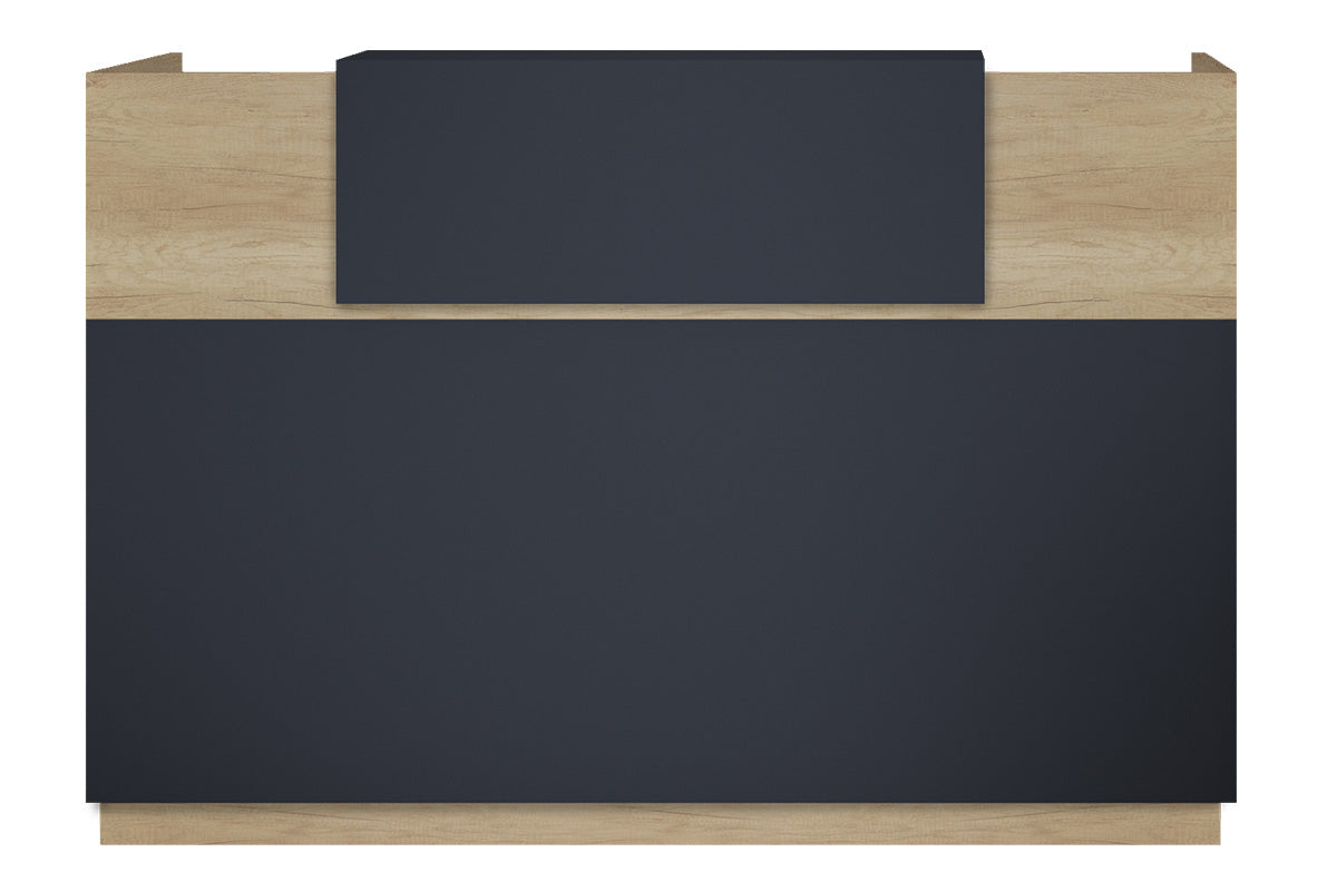 Γραφείο reception Lotus pakoworld σε χρώμα φυσικό - ανθρακί 180x70x110εκ