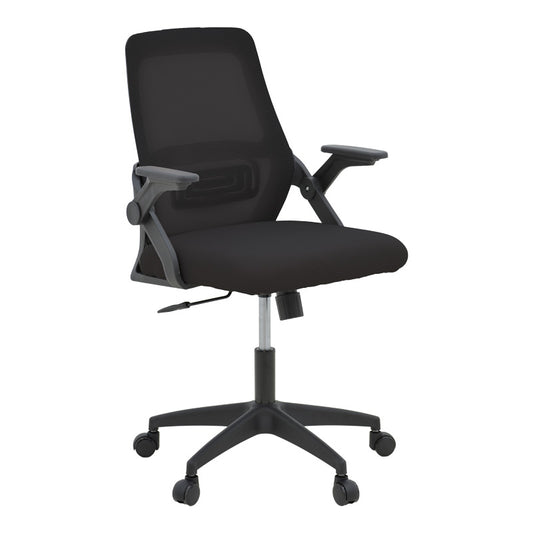 Καρέκλα γραφείου Reji pakoworld mesh ύφασμα μαύρο 58x60x89-99εκ