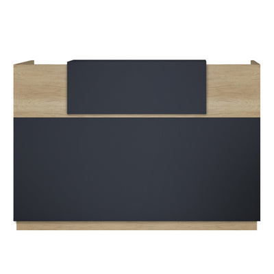 Γραφείο reception Lotus pakoworld σε χρώμα φυσικό - ανθρακί 200x70x110εκ