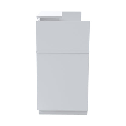 Γραφείο reception Lotus pakoworld σε λευκή απόχρωση 180x70x110εκ