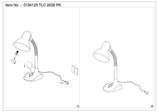 TLC 2029 PK ΠΟΡΤΑΤΙΦ ΡΟΖ-ΛΕΥΚΟ ΜΕ ΣΠΙΡΑΛ ΓΡΑΦΕΙΟΥ 1ΧΕ27