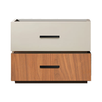 Κομοδίνο Sonlen pakoworld mdf σε καρυδί-μπεζ απόχρωση 60x40x44.5εκ