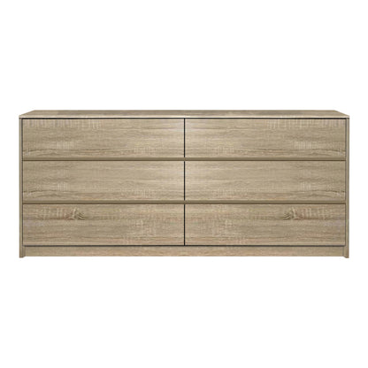 Συρταριέρα Kuanger pakoworld mdf σε φυσική απόχρωση 120x40x70εκ