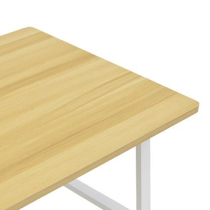 Γραφείο εργασίας Ferje pakoworld με ράφια mdf σε φυσική-λευκή απόχρωση 100x48x75εκ