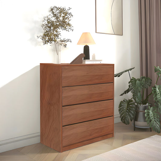 Συρταριέρα Kuanger pakoworld mdf σε καρυδί απόχρωση 80x40x80εκ