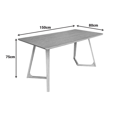 Τραπέζι Pendra pakoworld mdf επιφάνεια με πόδι ξύλο μασίφ σε sonoma απόχρωση 150x80x75εκ