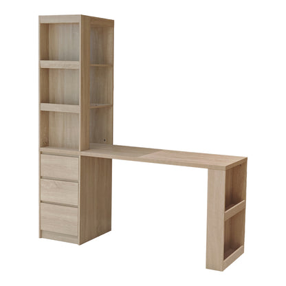 Γραφείο με βιβλιοθήκη Cliner pakoworld sonoma 140x50x180εκ