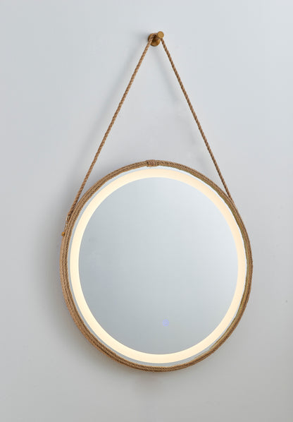 MIC-12 ΚΑΘΡΕΠΤΗΣ ΣΤΡΟΓΓΥΛΟΣ ΜΕ ΣΧΟΙΝΙ LED ΦΩΤΙΣΜΟΣ TOUCH