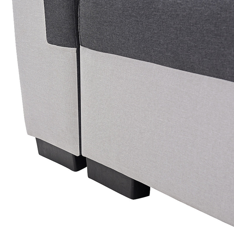 Kαναπές-κρεβάτι τριθέσιος Gaby pakoworld ύφασμα με αποθηκευτικό χώρο σε ανθρακί-γκρι απόχρωση 260x88