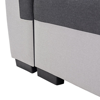 Kαναπές-κρεβάτι τριθέσιος Gaby pakoworld ύφασμα με αποθηκευτικό χώρο σε ανθρακί-γκρι απόχρωση 260x88