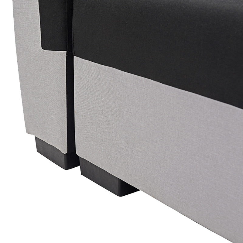 Kαναπές-κρεβάτι τριθέσιος Gaby pakoworld ύφασμα με αποθηκευτικό χώρο σε μαυρο-γκρι απόχρωση 260x88x8